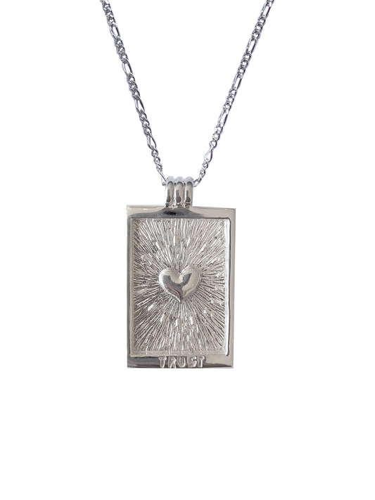 Trust necklace silver, Trust ketting zilver Wild Creations love, heart, hartje, hart, liefde 
